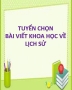 Tuyển chọn Bài viết khoa học về Lịch sử